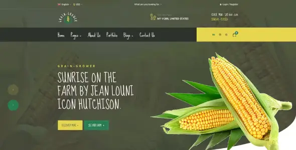 Grain Grower – Agriculture Farm & Farmers Elementor Template Kit